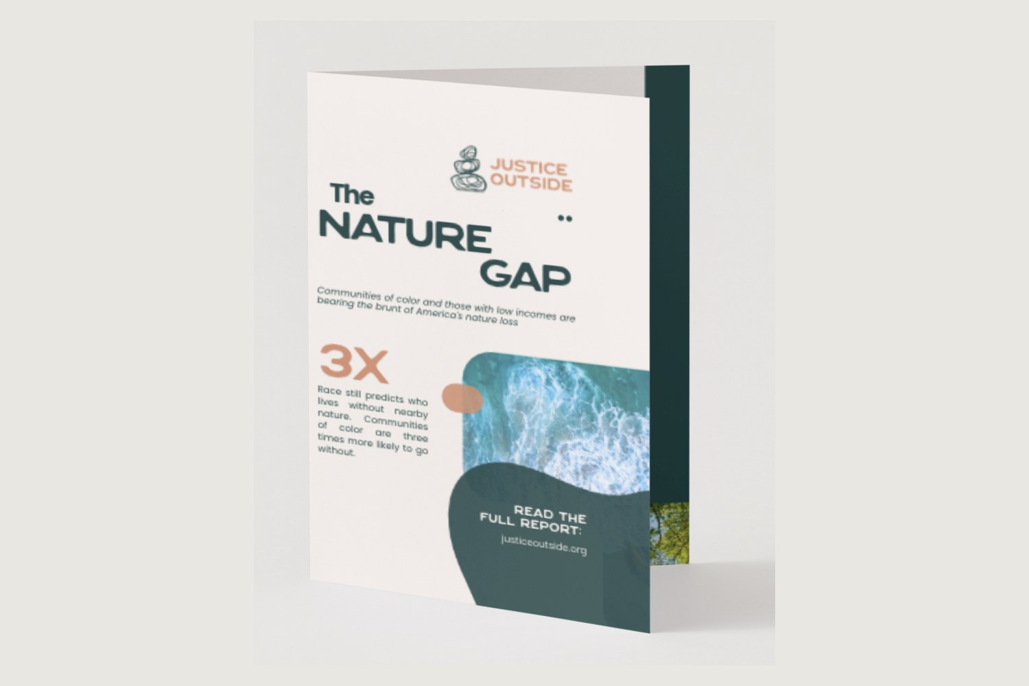 The Nature Gap bifold brochure, cover
